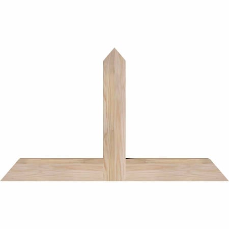 Ekena Millwork Portland Smooth Timber Gable Bracket, Douglas Fir, 36"W x 21"H x 3 1/2"D x 3 1/2"F, 14/12 Pitch GBW036X21X0404POR00SDF